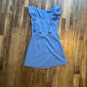 French Connection Blue Ruffled Mini Dress